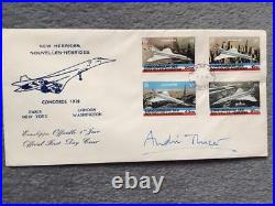 Air France Concorde New Hebrides First Day Cover Signed Andre Turcat Watts 1978