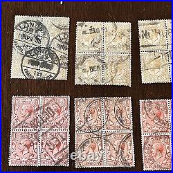 Britain Investor's Lot Of 20 Uk Stamp Blocks King George V