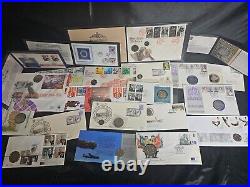 British Stamps Collection Lot of 22 Coin FDC's