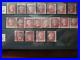 Collection-lot-of-100-stamps-Great-Britain-Penny-Red-Pairs-2-3-4-Cancels-Plate-01-egtf