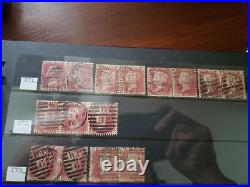 Collection lot of 101 stamps Great Britain Penny Red Pairs 2, 3, 4 Cancels Plate