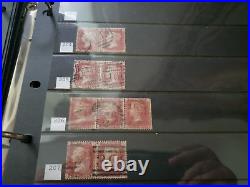 Collection lot of 101 stamps Great Britain Penny Red Pairs 2, 3, 4 Cancels Plate