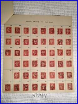 DISCOUNTED PLATE 82 QUEEN VICTORIA SG 43-44 Penny Red Used Plate 236 stamps