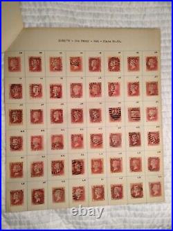 DISCOUNTED PLATE 84 QUEEN VICTORIA SG 43-44 Penny Red Used 239 stamps -FREE POST