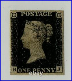 GB 1840 SG 1 / SG 2 1d Penny Black unbenutzt Briefmarke GB 1