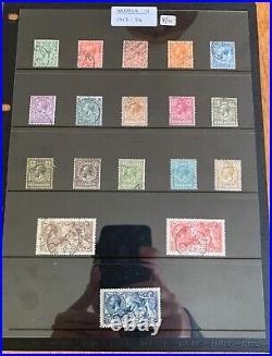 GB 1880 1934 Stamps Collection Inc. 1918 & 1934 Seahorses Games