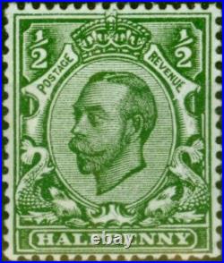 GB 1911 1/2d Bluish-Green SG326 Die B Very Fine MNH