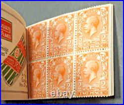 GB 1924 KGV 3/- STAMP BOOKLET No. 37 (COMPLETE) SG BB 21 (CV £2,400)