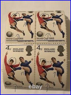 GB 1966 WORLD CUP FOOTBALL ENGLAND WINNERS 4d STAMPS UNMOUNTED MINT BLOCK OF 4 E