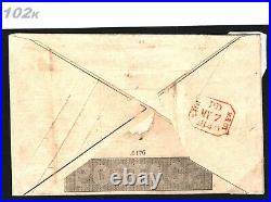 GB MULREADY 7th May Date 1840 Cover SECOND DAY Superb MX Maltese Cross 102k