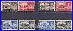 GB QE CASTLES (1955-58) BOTH PRINTINGS MINT HINGED SG 536-539a (CV £1.000+)