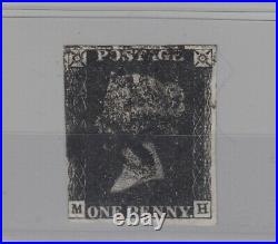 GB QV 1840 1d Penny Black Maltese Cross Fine Used JK5050