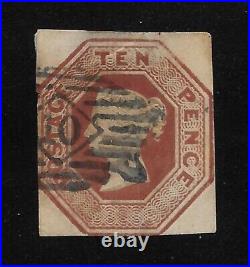 GB Victoria SG57, 10d. Cut Square, 1847, Cat GBP1500, VGU