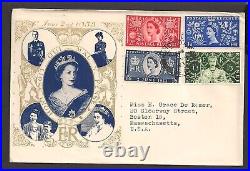 GB cover FDC Queen Elizabeth Great Britain 1953 coronation cachet Windsor CDS