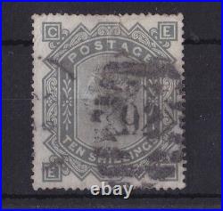 GB1033 Great Britain 1878 10/- Greenish Grey Plate 1 SG 128 Maltese Cross Wmk