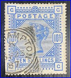 GB113 Great Britain 1883 10/- Ultramarine on Blued paper, SG 177. Lovely well c