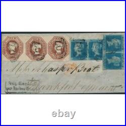 GB131 Great Britain 1848 10d brown Embossed Queen Victoria Die 1