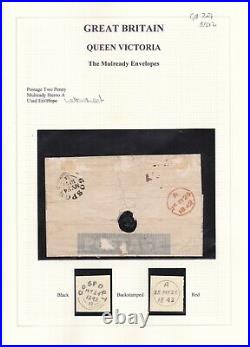 GB259 Great Britain 1840 2d Blue Mulready Lettersheet SG ME3, Fine used