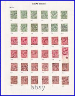 GB3220 Great Britain 1910-36 used collection with 1911-12 Downey Heads ½d Green