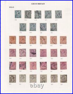 GB3220 Great Britain 1910-36 used collection with 1911-12 Downey Heads ½d Green