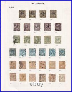 GB3220 Great Britain 1910-36 used collection with 1911-12 Downey Heads ½d Green