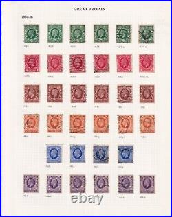 GB3220 Great Britain 1910-36 used collection with 1911-12 Downey Heads ½d Green