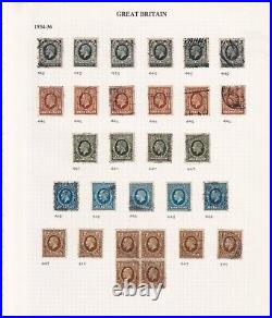 GB3220 Great Britain 1910-36 used collection with 1911-12 Downey Heads ½d Green