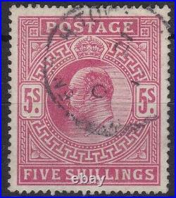 GB655 Great Britain 1912 5/- Posthumous issue for KEVII. Somerset House printi