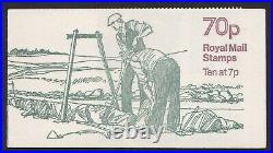 GB667 Great Britain 1978 70p folder booklet Dry Stone Walling CYLINDER NUMBER