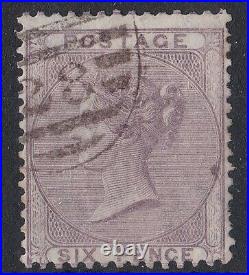 GB707 Great Britain 1855/7 Queen Victoria 6d Pale Lilac Inverted Wmk. SG 70Wi