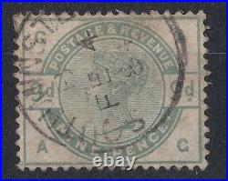 GB732 Great Britain 1883 Queen Victoria 9d Dull Green SG 195. Fine used cds
