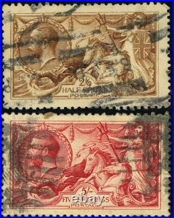GREAT BRITAIN #173 #180 King George V Postage Stamp Collection 1913-1919 Used