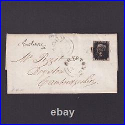 GREAT BRITAIN 1841, SG# 1, CV £750, Letter via Nailsworth/Stroud to Royston