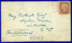 GREAT BRITAIN 1862. Addressed & Signed cover by Charles Dickens. Very Scarce