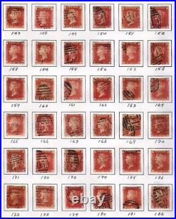 GREAT BRITAIN 1864, Sc. No. 33, SG. 43 used VF, complete set Pl. 71-225 Flawless