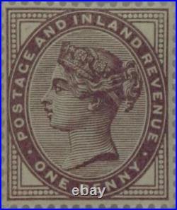 GREAT BRITAIN. 1881, 1 Penny ASG M-85 VF/XF, OG Queen Victoria, 16 Dots