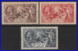 GREAT BRITAIN 1934 KGV Seahorses set, re-engraved. SG 450-452 cat £575