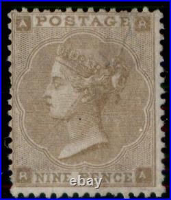 GREAT BRITAIN #40d, 9p bistre, unused no gum, creased, Fine, rare stamp APS cert