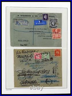 GREAT BRITAIN Commonwealth 1862-1951 Covers in Album Stamp Collection