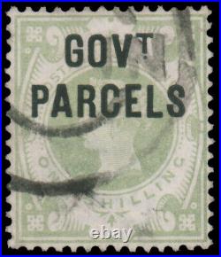 GREAT BRITAIN GOVERNMENT PARCELS 1890 1sh GREEN GOVT PARCELS OVERPRINT USED #O3