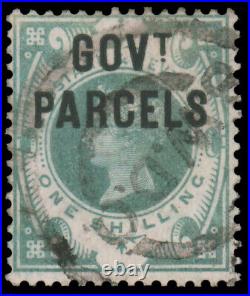 GREAT BRITAIN GOVERNMENT PARCELS 1890 1sh GREEN GOVT PARCELS OVERPRINT USED #O36