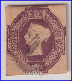 Gr. Britain Scott #7d SG60wi 6d QV Stamp. Used. Inverted Wmk. PSE Cert. CV$1000