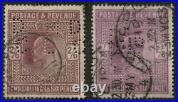 Great Britain #139, 139a Used Perfins