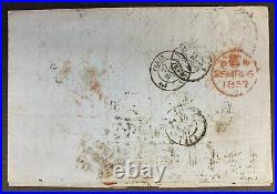 Great Britain, #17 (2) used on 1857 Cover/Folded Letter, from Cardiff to France