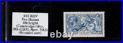 Great Britain #175b Variety SG #412 Var SG Specialized #N70(3) Very Fine Mint