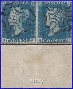 Great Britain 1840 Used stamps. Mi. Nr. 2. In pair. (EB) AR-00639