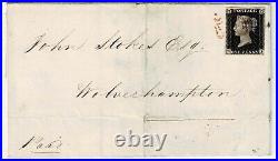 Great Britain 1840 red Maltese Cross cancel on Penny Black, plate 3, SG 1