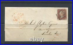 Great Britain 1841 Entire Bearing 1d Red Brown Plate 1b To Lincoln Inn