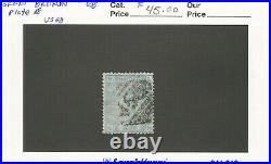 Great Britain, 1854-1884, Scott #10a, 28, 43, 58, 66, 68 pl18 &19, 99, 108, used