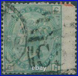Great Britain 1873 SG150 1s green QV HCCH plate 10 FU (amd)